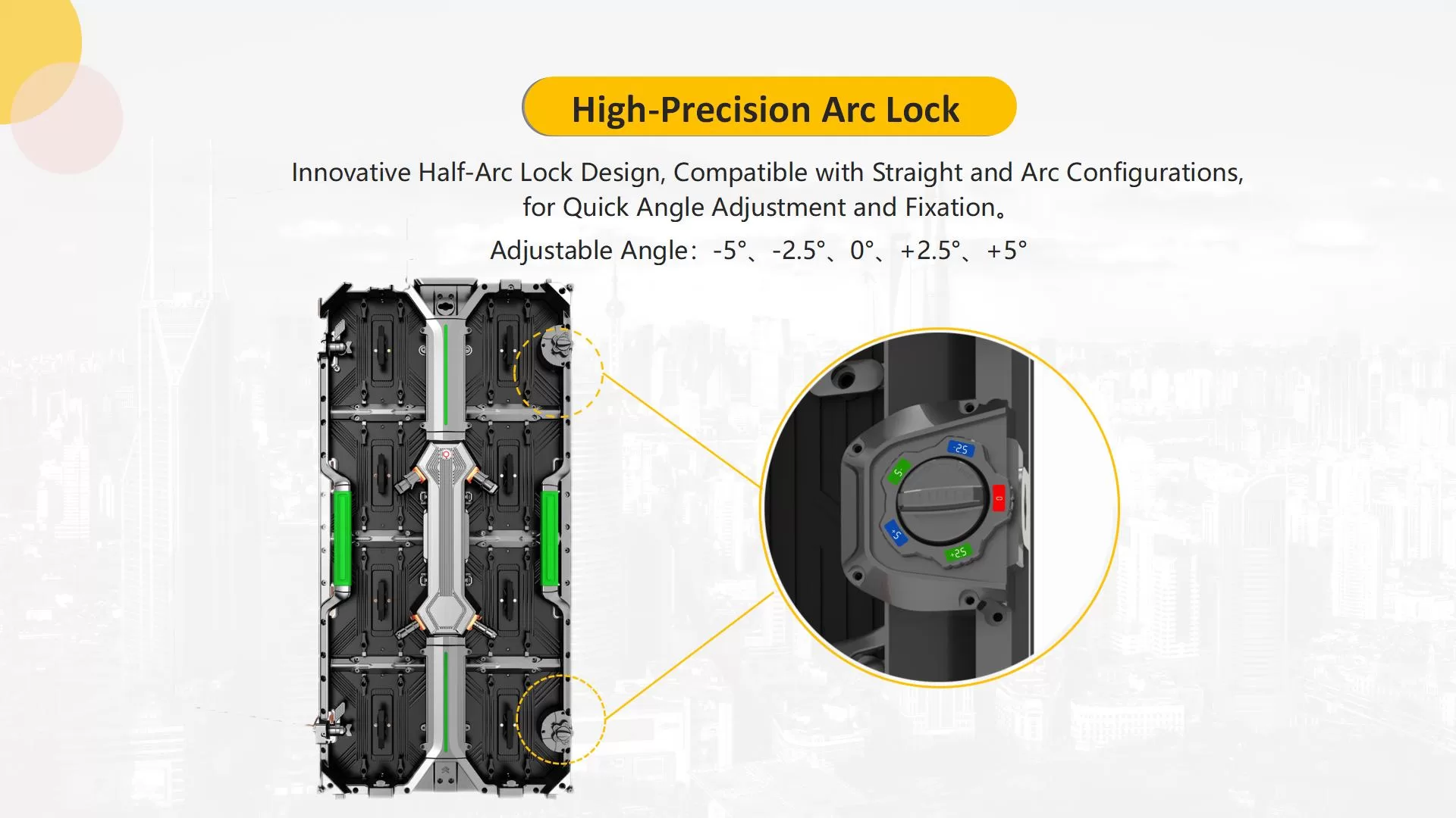 High-Precision Arc Lock DSR-Pro-Series wall screen led display