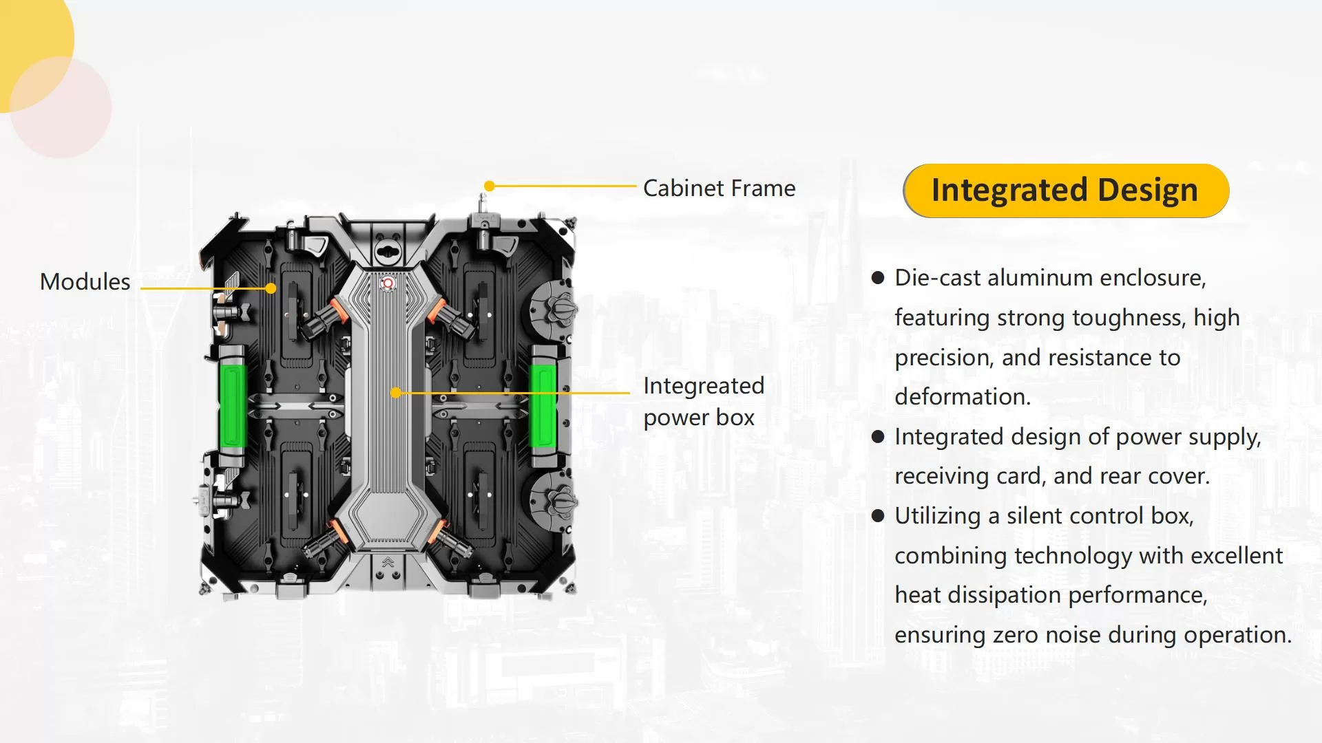 DSR-Pro-Series wall screen led display wtih integrated design